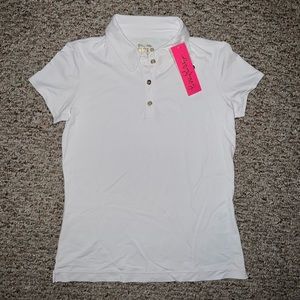 Lilly Pulitzer Frida White Polo - Size Small NWT